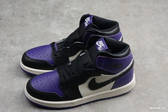 1 Kid 'Court Retro High Air Jordan 555088-501 555088-501 Purple' Kids  OG 0604